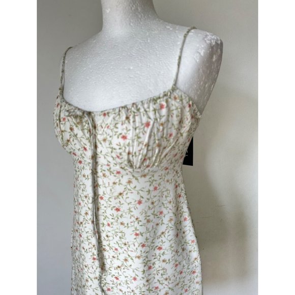 MOTEL Alaca Dress Pretty Petal Ivory Size S - Picture 3 of 3
